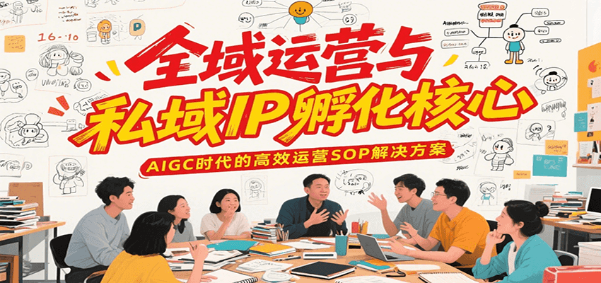 全域运营与私域IP孵化核心，AIGC时代的高效运营SOP解决方案-青年网赚
