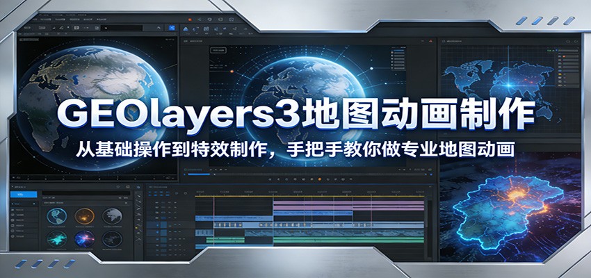 GEOlayers3地图动画制作：从基础操作到特效制作，手把手教你做专业地图动画-青年网赚