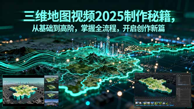 三维地图视频2025制作秘籍，从基础到高阶，掌握全流程，开启创作新篇-青年网赚