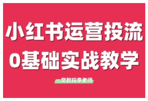 小红书运营投流，小红书广告投放从0到1的实战课，学完即可开始投放(更新26年)-青年网赚