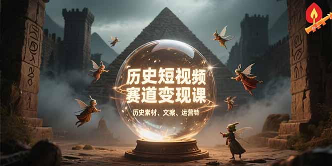 历史短视频赛道变现课，百集素材库应用，文案剪辑技巧，账号运营全案-青年网赚
