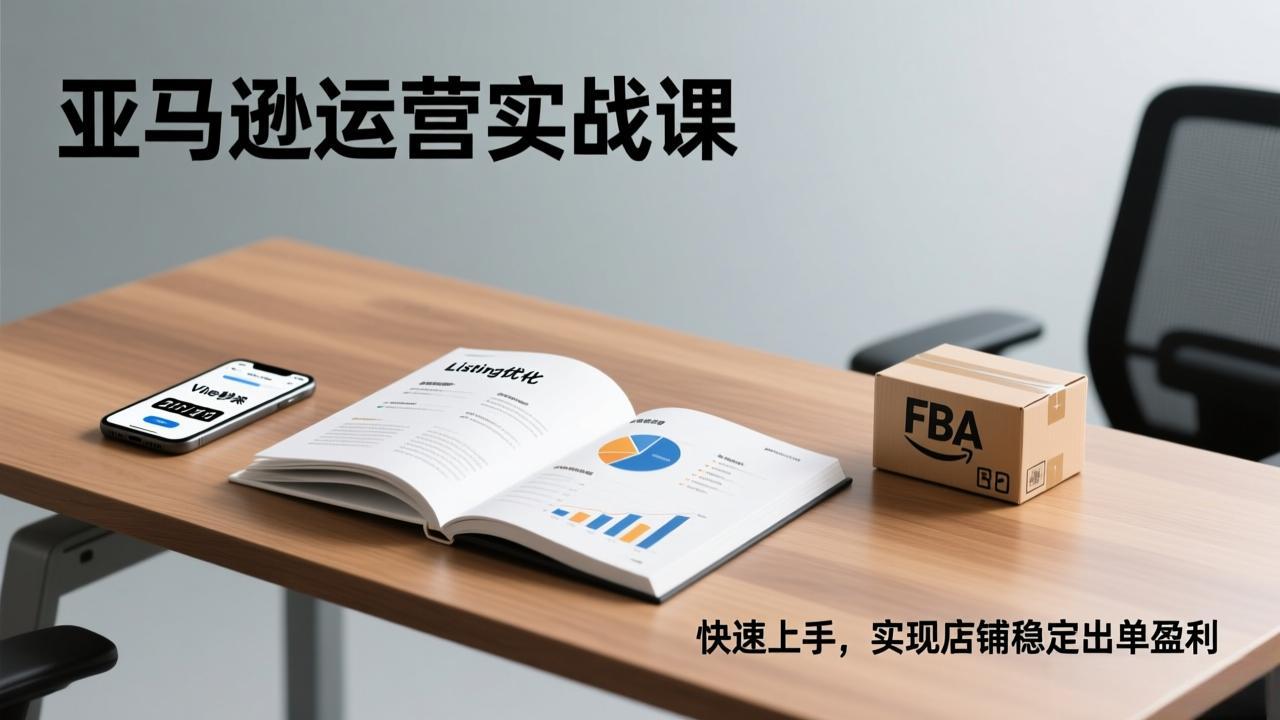 亚马逊运营实战课，Listing优化、Vine秒杀、FBA发货，快速上手，实现店铺稳定出单盈利-青年网赚