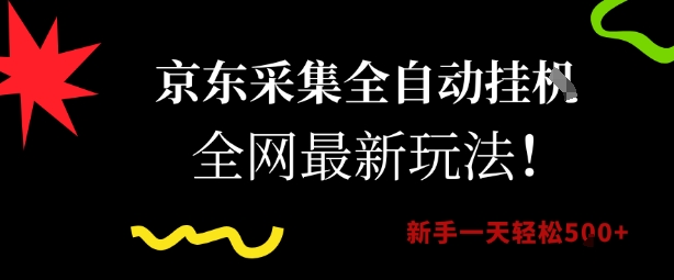 京东采集全自动挂G项目，全网最新玩法新手一天轻松5张【揭秘】-青年网赚
