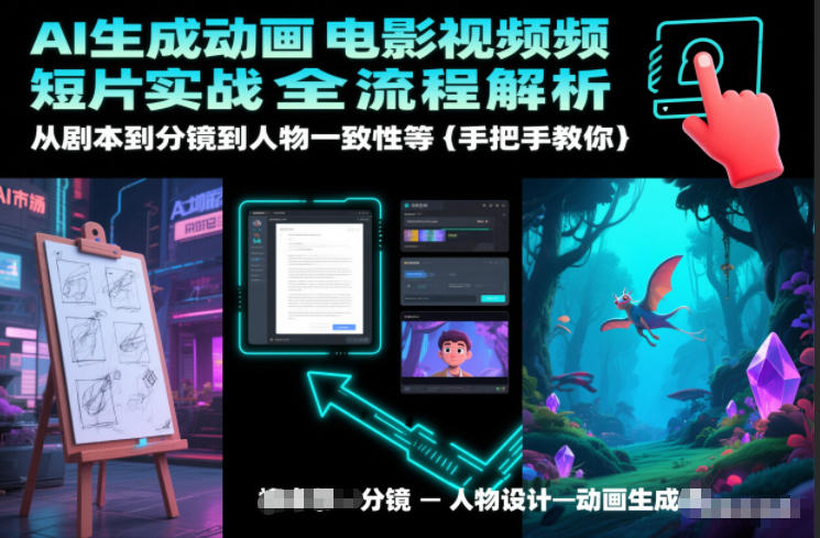 AI生成动画电影视频短片实战全流程解析，从剧本到分镜到人物一致性等手把手教你-青年网赚