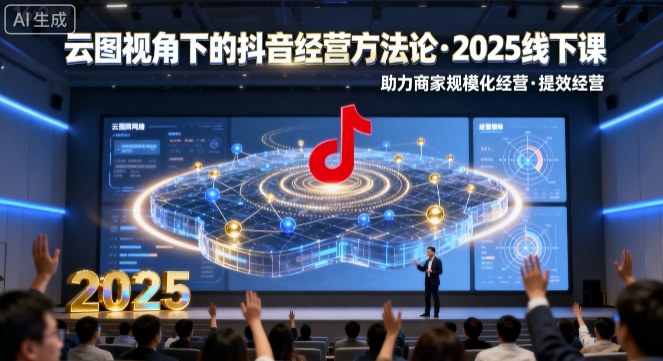 云图视角下的抖音经营方法论，2025线下课，助力商家规模化经营，提效经营(录音+字幕)-青年网赚