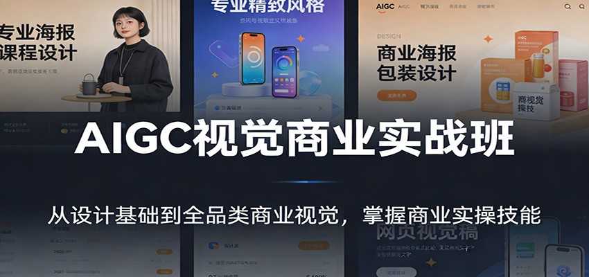 AIGC视觉商业实战班:从设计基础到全品类商业视觉,掌握商业实操技能-青年网赚
