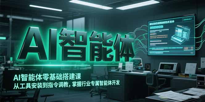 AI智能体零基础搭建课，从工具安装到指令调教，掌握行业专属智能体开发…-青年网赚