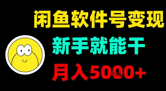 闲鱼软件号变现，新手就能干，月入5k+-青年网赚