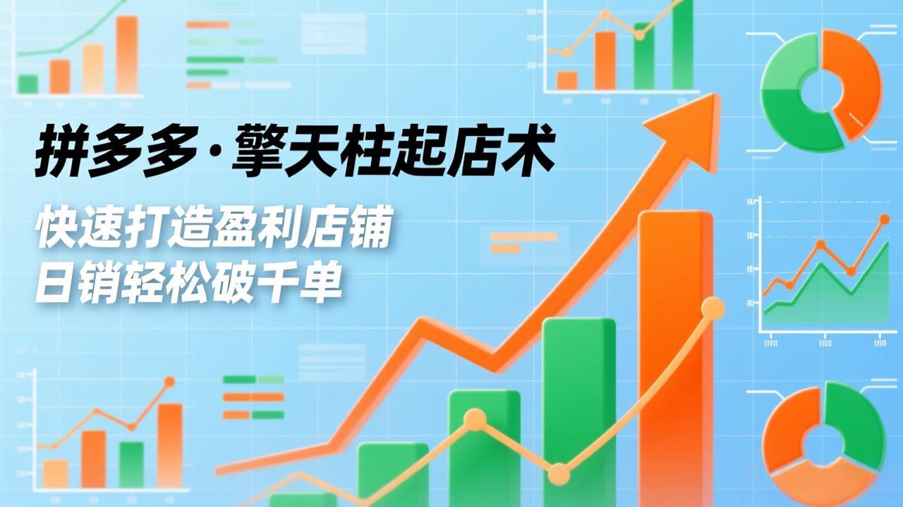 拼多多·擎天柱起店术，爆流布局、利润起飞、不断流，快速打造盈利店铺，日销破千单(更新-青年网赚