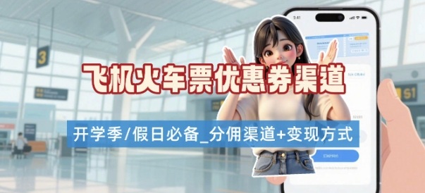 学生党必看！机票火车票优惠券申请渠道 + 项目打法，开学季节日速存-青年网赚