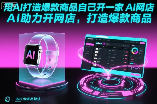 用AI打造爆款商品自己开一家AI网店，AI助力开网店，打造爆款商品-青年网赚