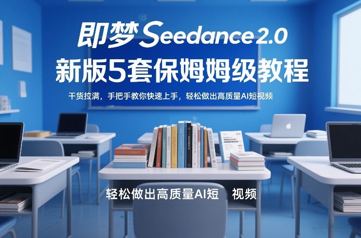 即梦Seedance2.0新版5套保姆级教程，干货拉满，手把手教你快速上手，轻松做出高质量AI短视频-青年网赚