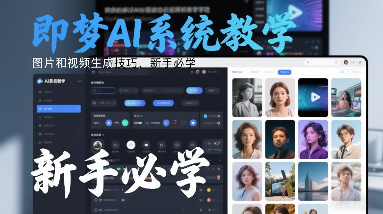 即梦AI系统教学，图片和视频生成技巧，新手必学-青年网赚
