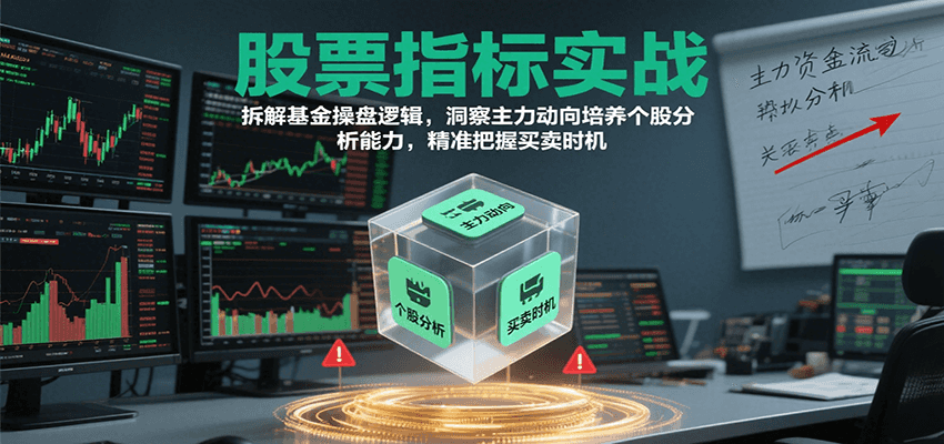股票指标实战，基金操盘逻辑拆解，洞察主力动向培养个股分析能力把握买卖时机(更新)-青年网赚