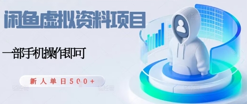 闲鱼虚拟资料项目，每天一小时，新人日入5张-青年网赚