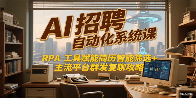 AI招聘自动化系统课，RPA工具赋能简历智能筛选+主流平台群发复聊全攻略-青年网赚
