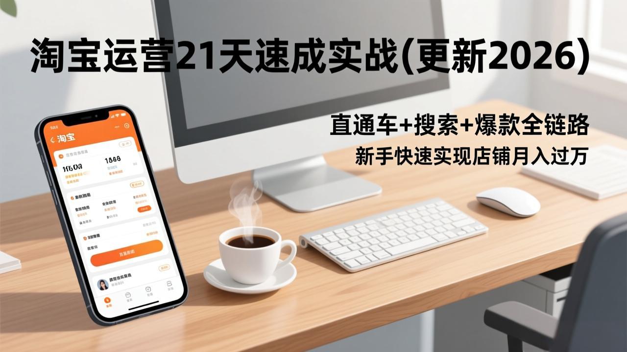 淘宝运营21天速成实战(更新2026-青年网赚