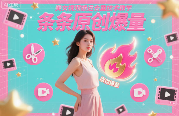 美女视频搬运去重技术教学，条条原创爆量-青年网赚