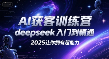 AI获客训练营，deepseek入门到精通，2025让你拥有超能力-青年网赚
