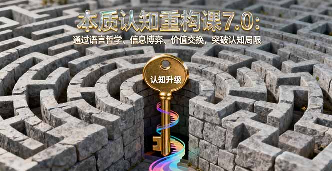 本质认知重构课7.0：通过语言哲学、信息博弈、价值交换，突破认知局限-青年网赚