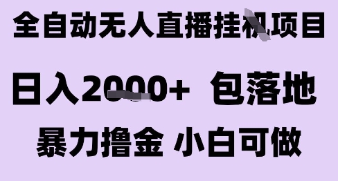最新全自动抖音无人直播挂G项目，日入2k+ 包落地暴力撸金，小白可做【揭秘】-青年网赚