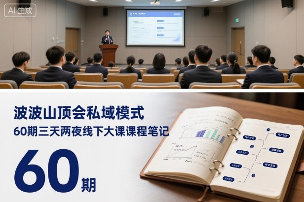 波波山顶会私域模式60期三天两夜线下大课课程笔记(文档)-青年网赚