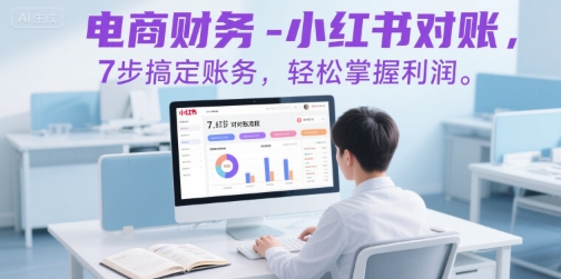 电商财务-小红书对账，7步搞定账务，轻松掌握利润-青年网赚