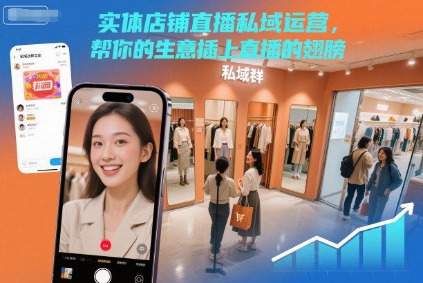 实体店铺直播私域运营,帮你的生意插上直播的翅膀-青年网赚