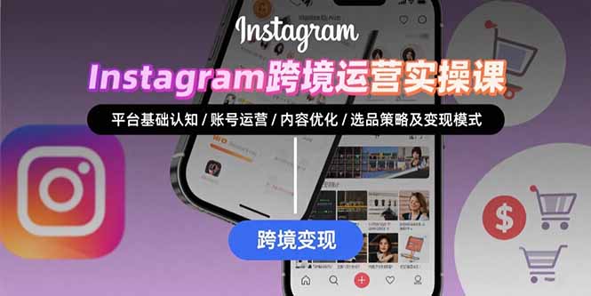 Instagram跨境运营实战：平台认知/账号运营/内容优化/选品策略及变现模式-青年网赚