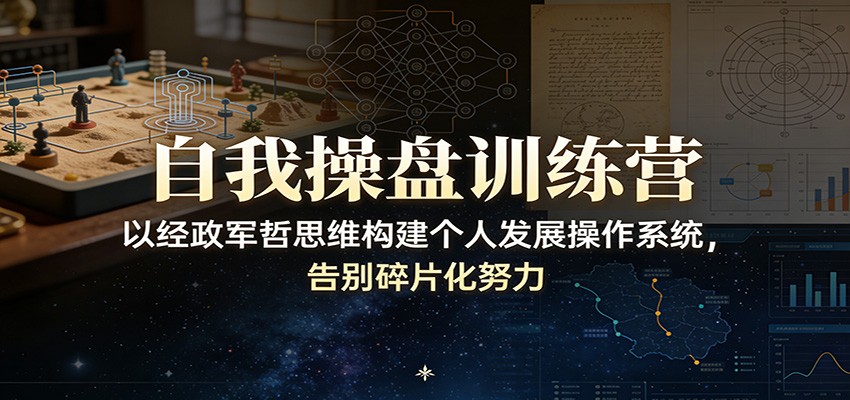 自我操盘训练营：以经政军哲思维构建个人发展操作系统，告别碎片化努力-青年网赚
