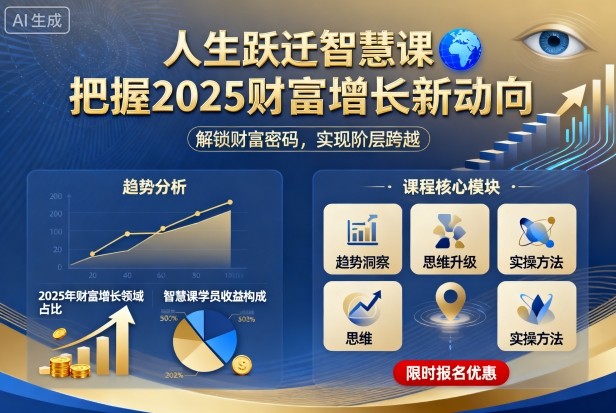 人生跃迁智慧课，把据2025财富增长新动向-青年网赚