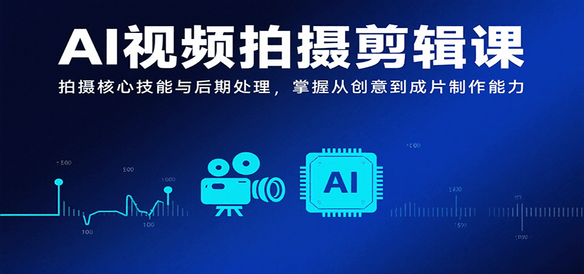 AI视频拍摄剪辑课，拍摄核心技能与后期处理，掌握从创意到成片制作能力-青年网赚