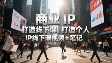 商业IP打造线下课，打造个人 IP线下课视频+笔记-青年网赚