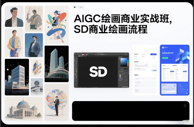 AIGC绘画商业实战班,SD商业绘画流程-青年网赚