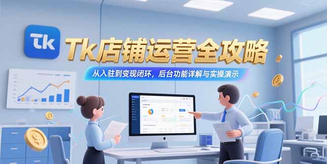 Tk店铺运营全攻略，从入驻到变现闭环，后台功能详解与实操演示-青年网赚
