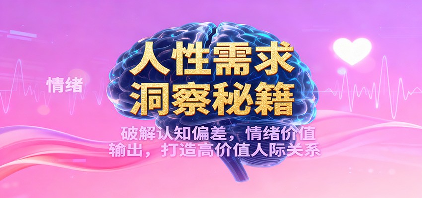 人性需求洞察秘籍，破解认知偏差，情绪价值输出，打造高价值人际关系-青年网赚