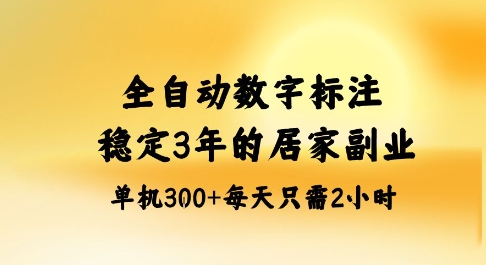 全自动数字标注，稳定3年的蓝海项目，居家也能矩阵开干的副业，单机日入3张+【揭秘】-青年网赚