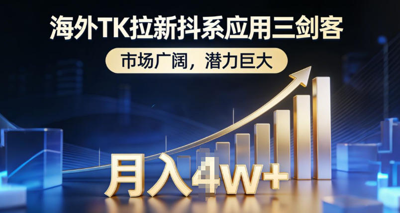海外TK拉新抖系应用三剑客，市场广阔，潜力巨大，月入1w+-青年网赚