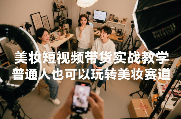美妆短视频带货实战教学，普通人也可以玩转美妆赛道-青年网赚