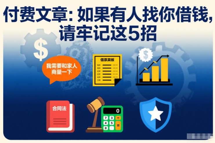 付费文章：如果有人找你借钱，请牢记这5招-青年网赚