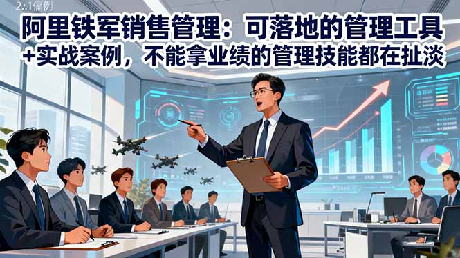 阿里铁军销售管理：可落地的管理工具+实战案例，不能拿业绩的管理都在扯淡-青年网赚