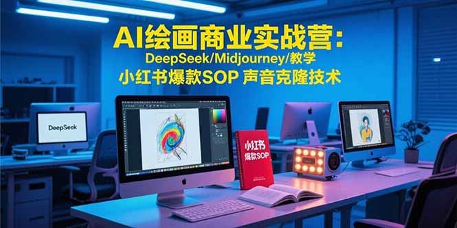 AI绘画商业实战营：DeepSeek/Midjourney/教学 小红书爆款SOP 声音克隆技术-青年网赚