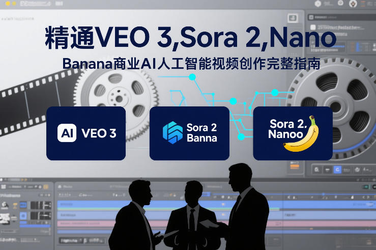 精通VEO 3，Sora 2，Nano Banana商业AI人工智能视频创作完整指南-青年网赚