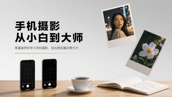 手机摄影从小白到大师，零基础带你学习手机摄影，拍出朋友圈点赞大片-青年网赚