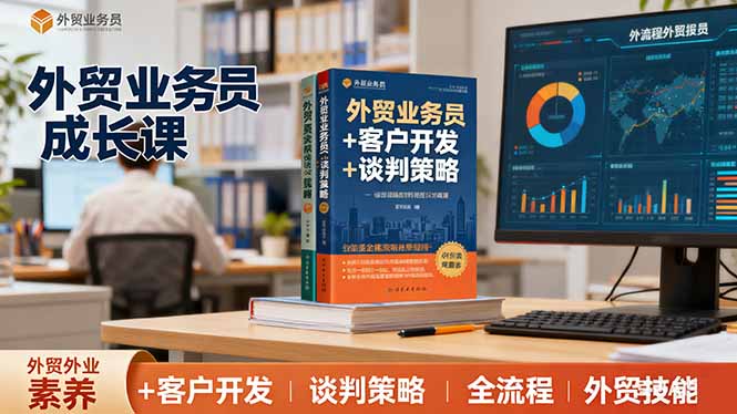 外贸业务员成长课：职业素养+客户开发+谈判策略、掌握全流程外贸技能-青年网赚