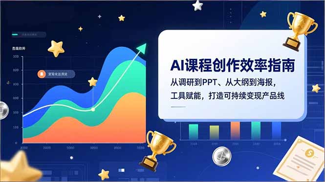 AI课程创作效率指南，从调研到PPT、从大纲到海报，工具赋能，打造可持续变现产品线-青年网赚