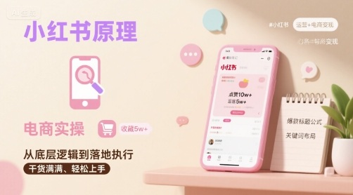 小红书原理以及详细实操流程，小红书电商教程-青年网赚