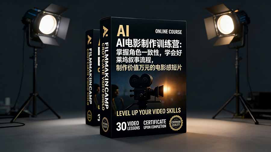 AI电影制作训练营：掌握角色一致性，学会好莱坞叙事流程，制作价值万元的电影感短片-青年网赚