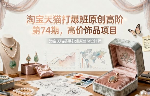 淘宝天猫打爆班原创高阶第74期，高价饰品项目-青年网赚