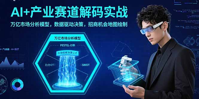 AI+产业赛道解码实战：万亿市场分析模型，数据驱动决策，招商机会地图绘制-青年网赚